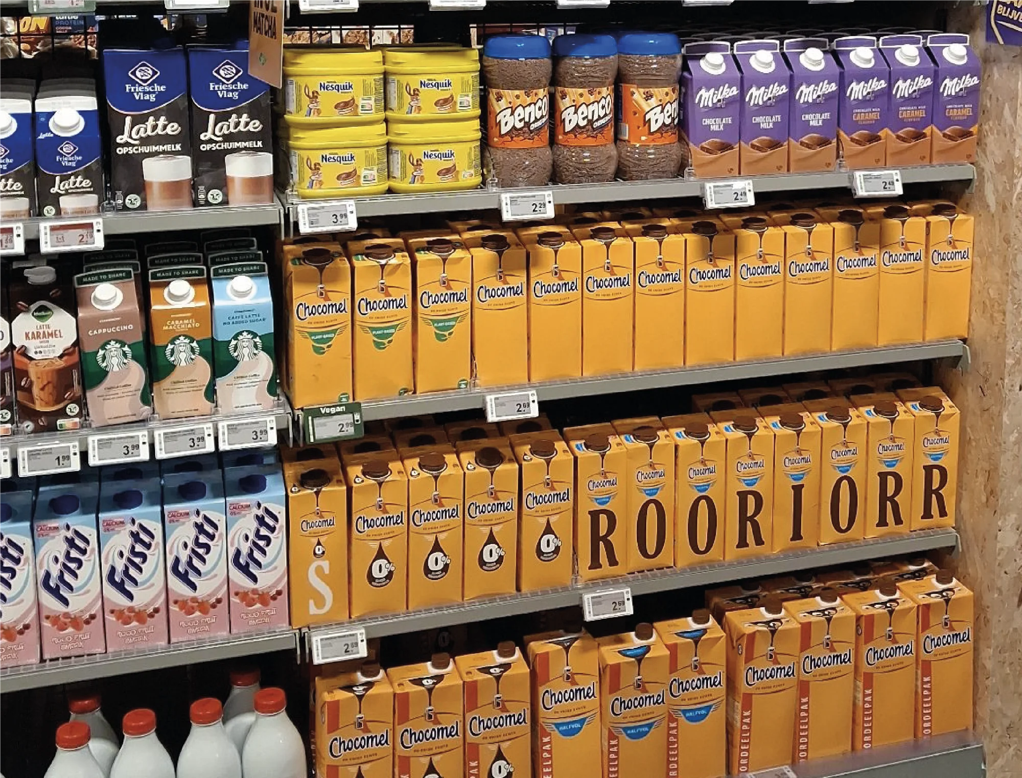Chocomel végétal en rayon