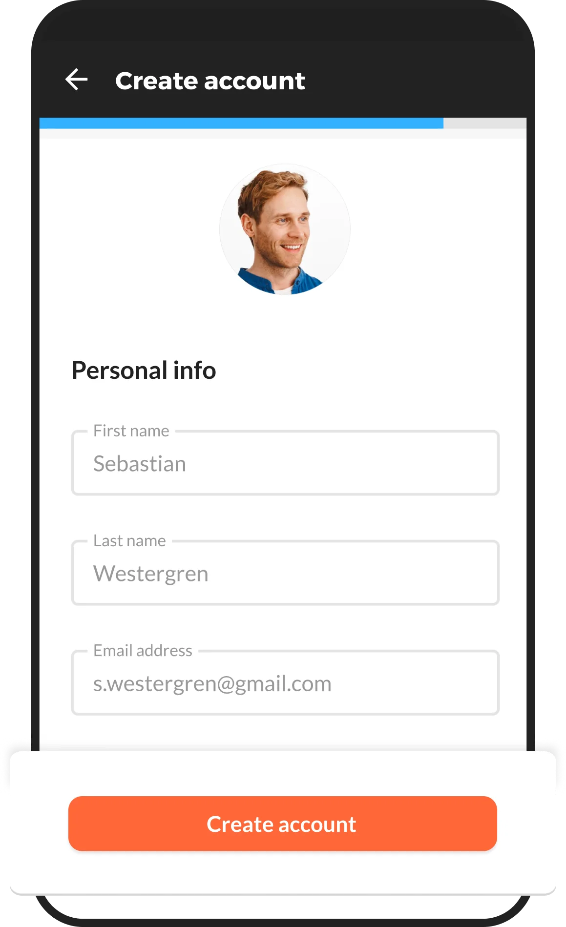 Téléchargez l'application et inscrivez-vous