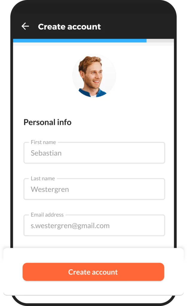 Download the app and register as a PRO